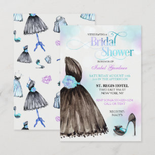 Invitation Robe noire courte Escarpins Enterrement de vie de