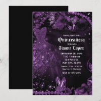 Robe noire violette Mascarade Quinceañera Fête des