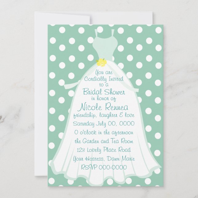 Invitation Robe nuptiale (Devant)