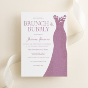 Invitation Robe Rose Dusty Fête des mariées Brunch & Bubbly