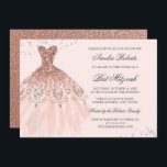 Invitation Robe rose Gold Sparkle Bat mitzvah Diamond<br><div class="desc">Plus d'options de couleur dans le Little Bayleigh Store!</div>
