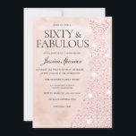 Invitation Robe Rose Or 60 & Fabuleux 60e anniversaire<br><div class="desc">Robe Rose Or 60 & Fabulous 60th Birthday Invitation Variations à l'invitation et articles correspondants dans notre magasin</div>