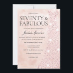 Invitation Robe Rose Or 70 & Fabulous 70th Birthday<br><div class="desc">Robe Rose Or 70 & Fabulous 70th Birthday Invitation Variations à l'invitation et articles correspondants dans notre magasin</div>