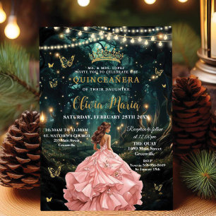 Invitation Robe rose pâle Quinceañera 16
