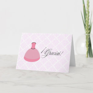 Invitation Robe rose Quinceanera