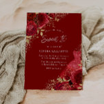 Invitation Robe Rouge & Or & Rose Sweet 16 Party<br><div class="desc">Robe Rouge & Or & Rose Sweet 16 Party Invitation Plus de motifs floraux élégants dans notre magasin! Voir la collection correspondante dans notre magasin</div>