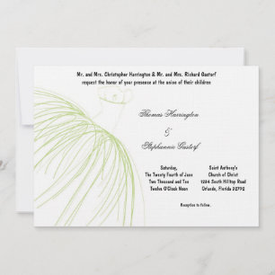 Invitation Robe vert clair 7x5