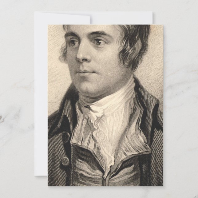Invitation Robert Burns Portrait (Devant)