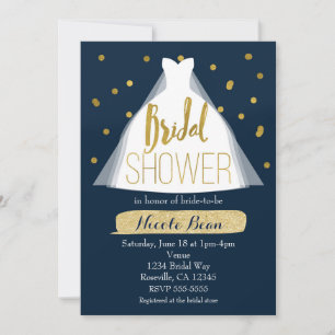 Invitation Robes de mariée et confettis pour la fête de maria