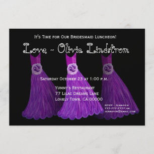 Invitation Robes de pourpre royal de déjeuner ou de brunch de