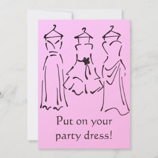 Invitation Robes Prom Design personnalisable rose