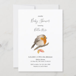 Invitation Robin Bird
