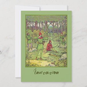 Invitation Robin des Bois dans la forêt