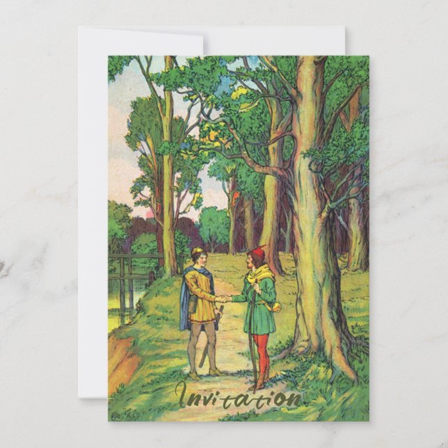 Invitation Robin des Bois et Petit Jean  (Devant)
