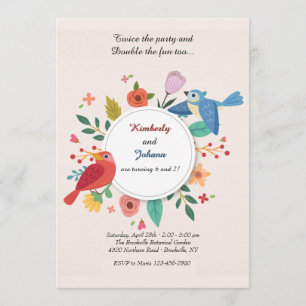 Invitation Robin et Blue Jay