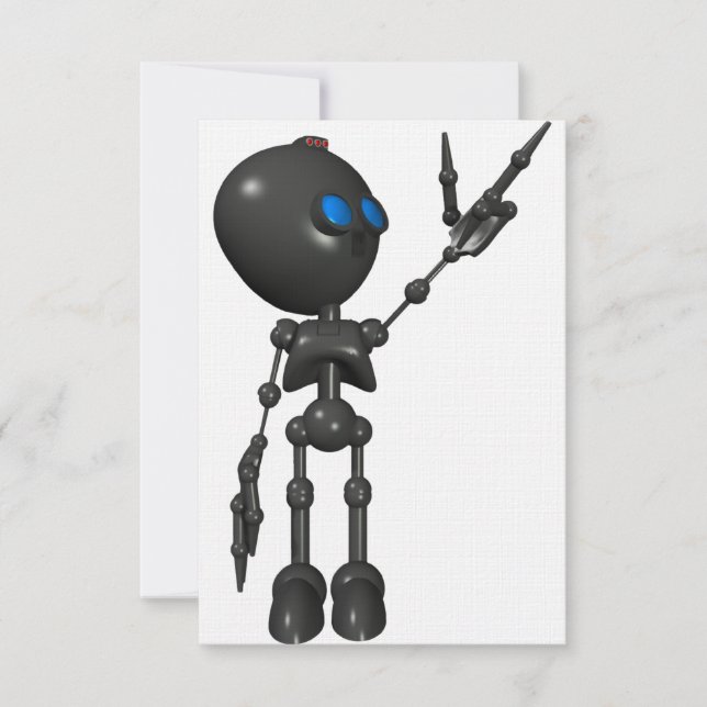 Invitation Robot bionique du garçon 3D - doigt lance 2 - (Devant)