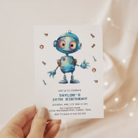 Robot de couleur garçons fête d'anniversaire