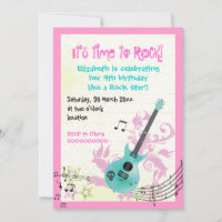 Rocher star girly électrique guitare anniversaire