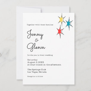 Invitation Rock and Roll 1950s Style Mariage