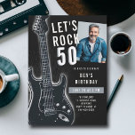 Invitation Rock Electric Guitar Men 50th Birthday Photo<br><div class="desc">Vous cherchez des idées pour le 50e anniversaire des hommes ? Célébrez son anniversaire d'étape par une soirée rock and roll,  à commencer par cette invitation photographique de style festival de musique amusante qui comprend une guitare électrique et un arrière - plan noir.</div>