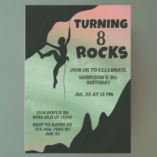 Invitation Rock Escalade Gym Aventure Anniversaire