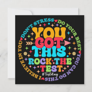 Invitation Rock Le Jour De Test De L'Enseignant De Test Vous