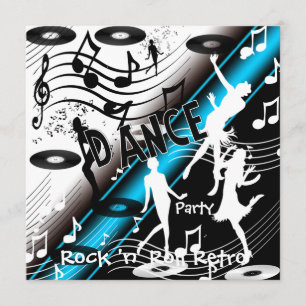 Invitation Rock 'n' Roll Soirée Dansante Rétro