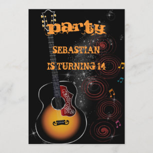 Invitation Rock Star - Einladungskarten