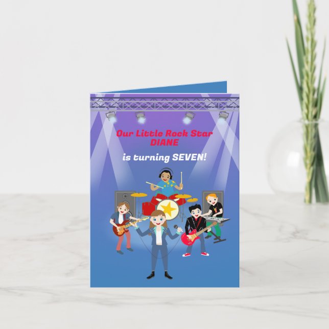 Invitation Rock Star Girl Band Anniversaire (Devant)