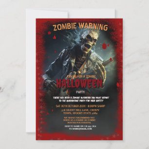 Invitation Rock Zombie Halloween