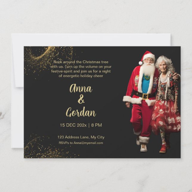 Invitation Rocker Holiday Card (Devant)