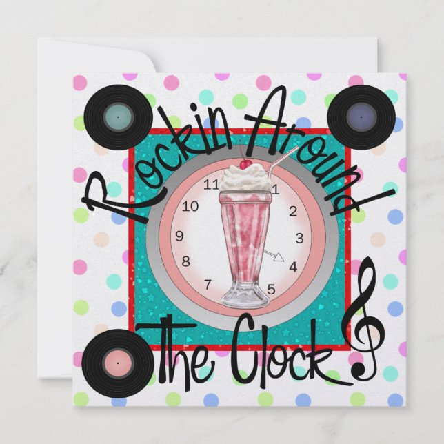 Invitation Rockin' Around the Clock Party - SRF (Devant)