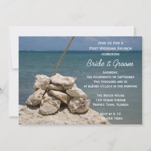 Invitation Rocks on Beach Post Mariage Brunch