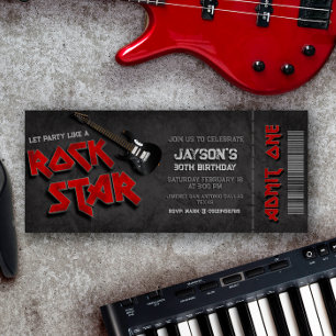 Invitation Rockstar - Billet Rock and Roll