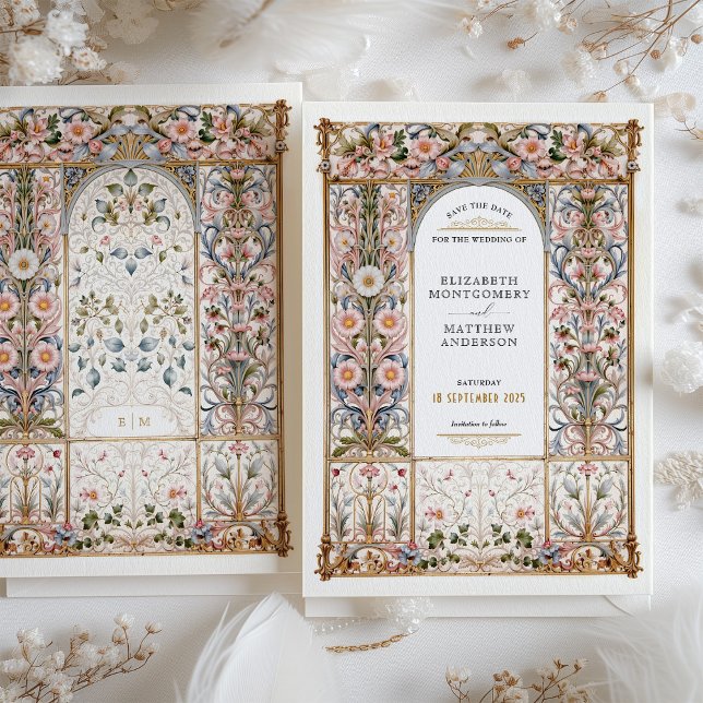 Invitation Rococo Enregistrez la Date de Mariage (Créateur téléchargé)