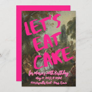 Invitation Rococo fête d'anniversaire Marie Antionette Bold R