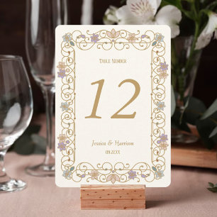 Invitation Rococo Revival Élégant Fleurs Mariage Vintage
