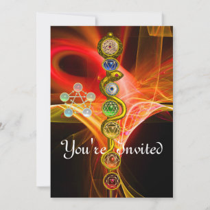 INVITATION RODE D'ASCLEPIUS 7 CHAKRAS, YOGA, ÉNERGIE SPIRITUE