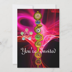 INVITATION RODE D'ASCLEPIUS 7 CHAKRAS, YOGA, ÉNERGIE SPIRITUE