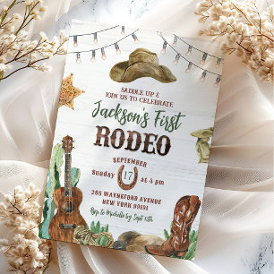 Invitation Rodeo Cowboy Première fête d'anniversaire Invitati