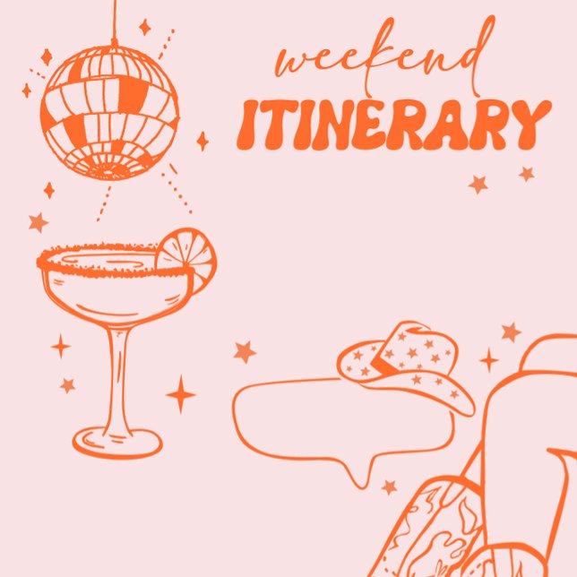 Invitation Rodéo Disco de Cowgirl Week-end Enterrement de Vie (Créateur téléchargé)