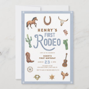 Invitation Rodéo occidental pour le premier anniversaire de C