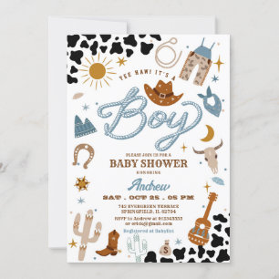 Invitation Rodeo Ranch Wild West Cowboy Baby shower