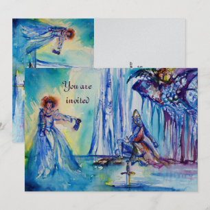Invitation ROI ARTHUR, DAME DU LAC ET EXCALIBUR argent