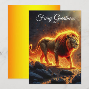 Invitation Roi des animaux Lion majestueux animal infernal