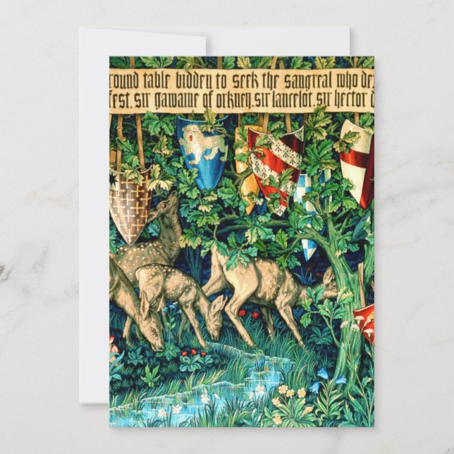 Invitation Roi médiéval Arthur William Morris (Devant)