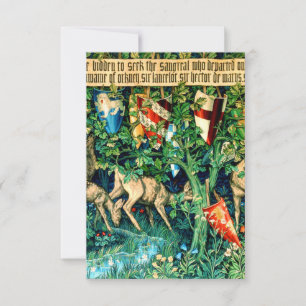 Invitation Roi médiéval Arthur William Morris