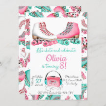 Roller Skating Invitation, Roller Skating Invite