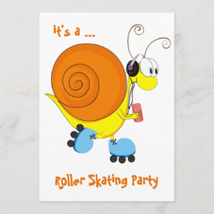 Invitation Roller Sking Snail Roller