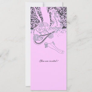 INVITATION ROMANCE / AMOUREUX ROMANTIQUES LILAS ROSE FÊTE DE